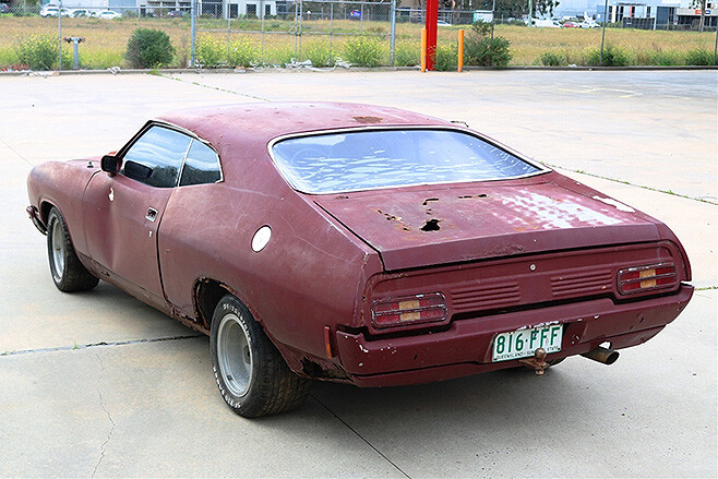 Rusty Ford Falcon XB rear