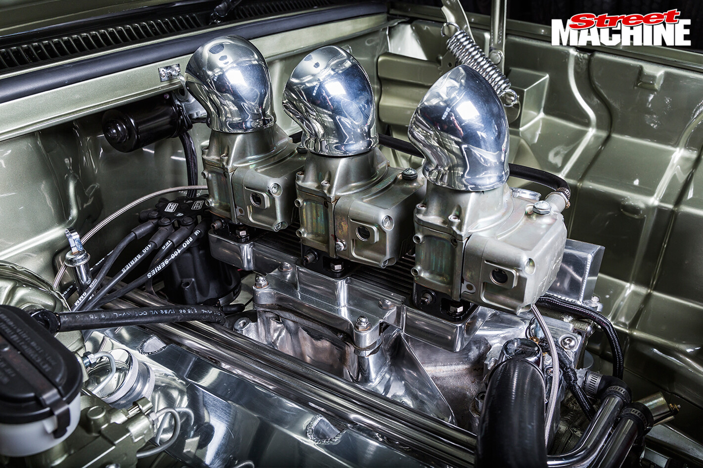 Holden -EH-Panel -Van -engine -two -barrel -carbs