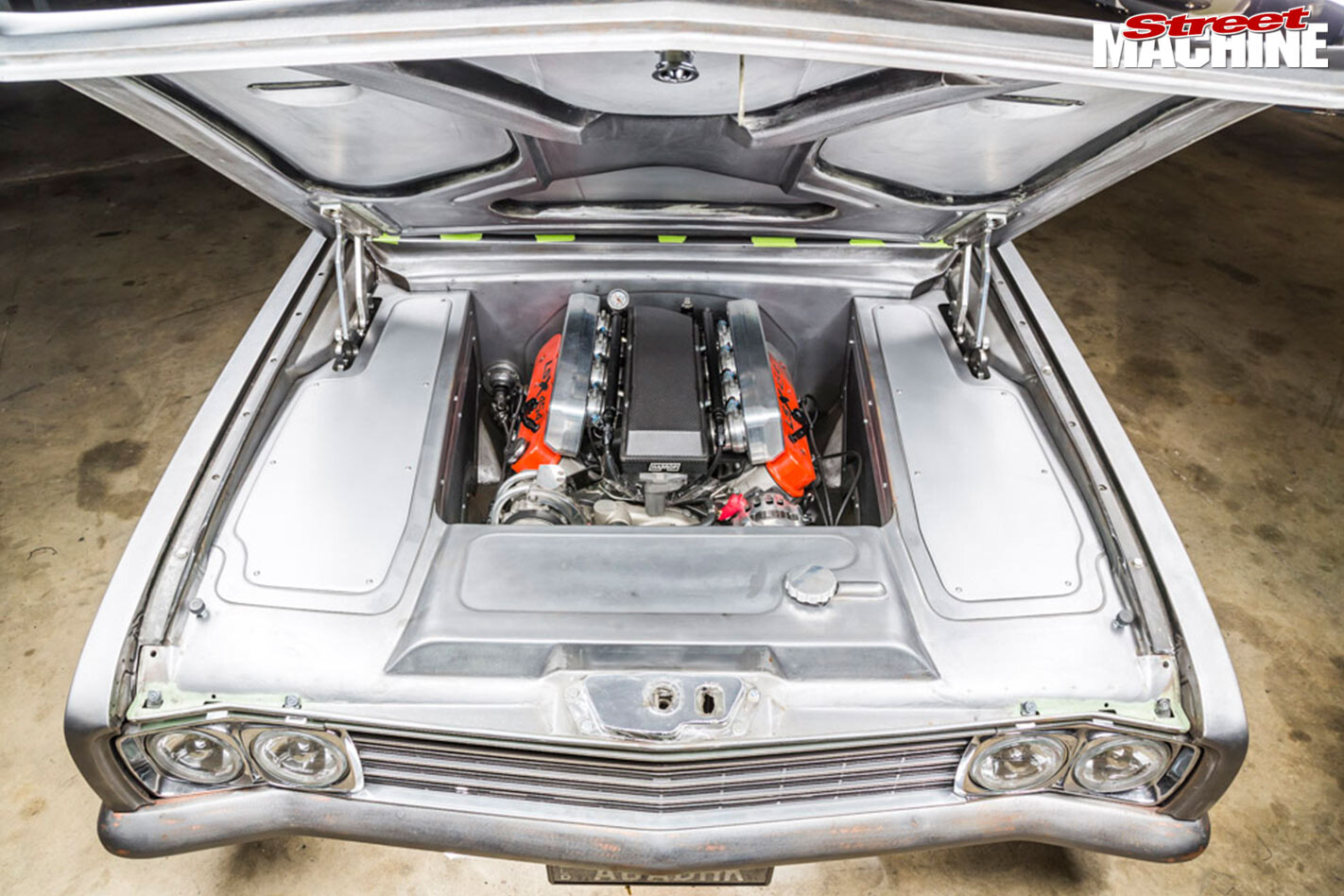 Holden HK ute engine bay