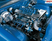 Holden HX van engine bay