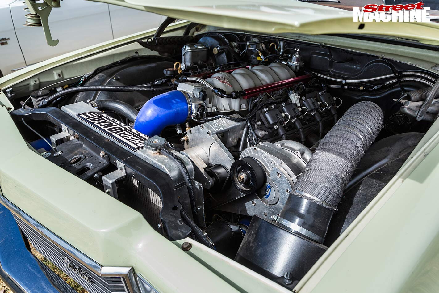 Holden HX wagon engine bay