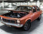 Holden Sunbird bonnet up