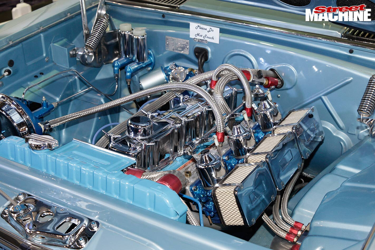 Holden HR engine bay