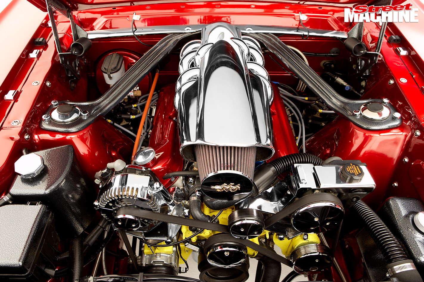 Marshall -Perron -Pro -Touring -Mustang -engine -bay