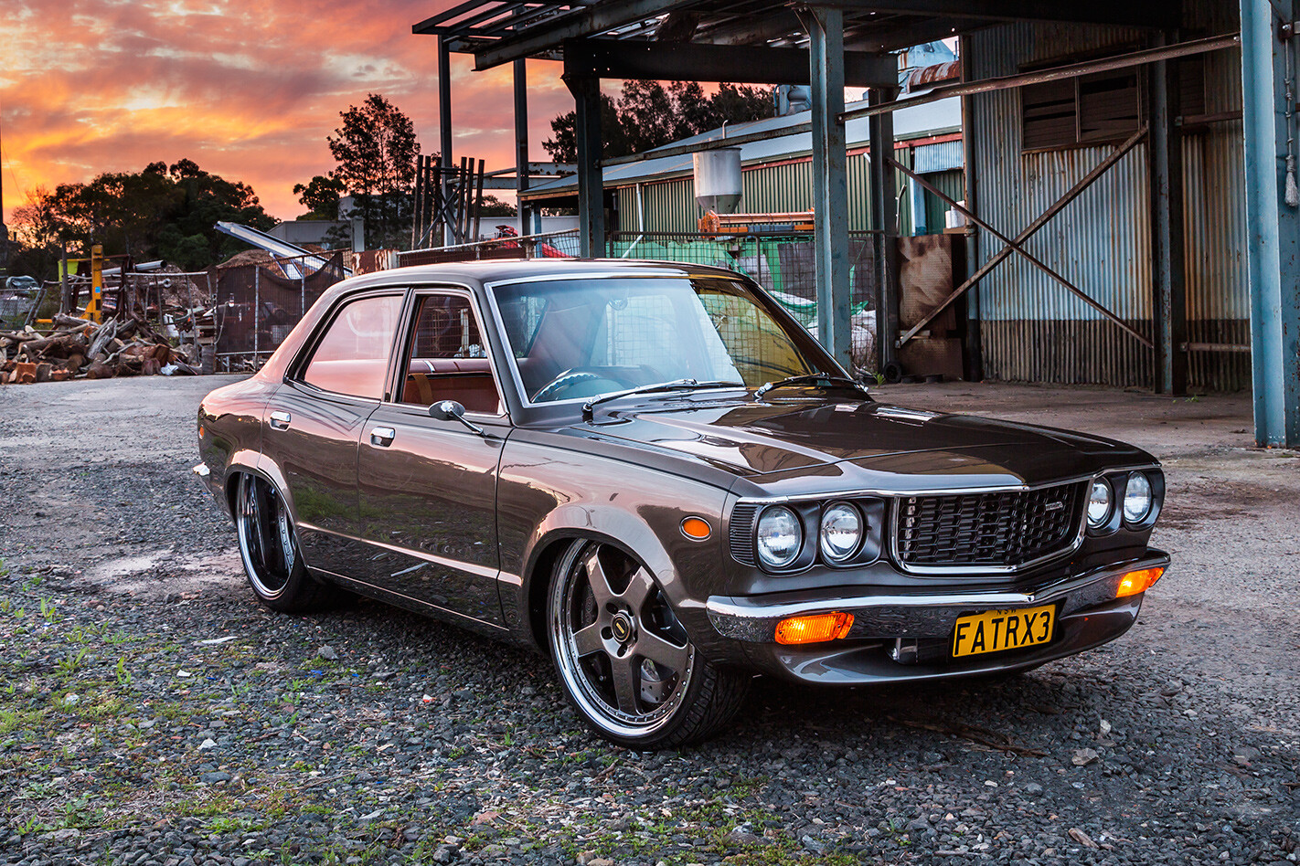 Mazda RX-3 front angle