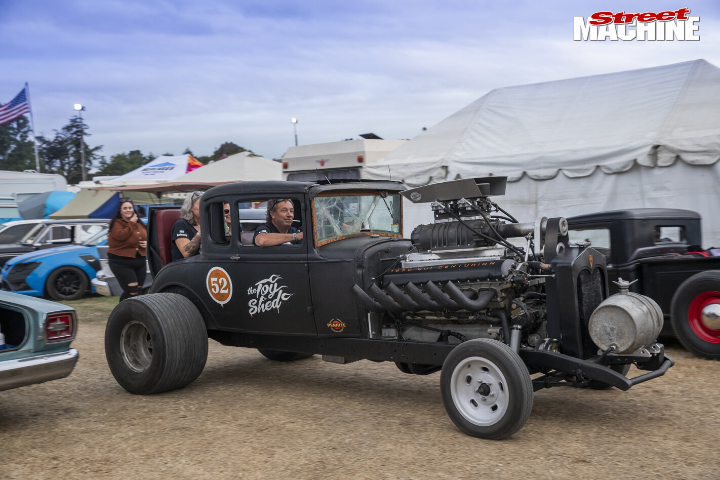 Centurion tank powered Model A Ford cruising