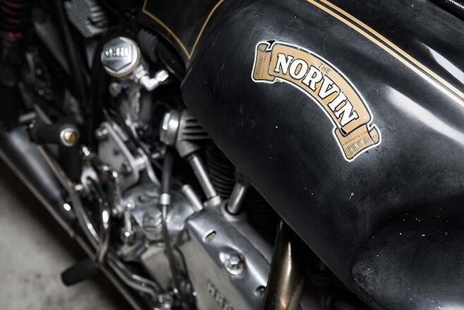 Norvin motorcycle tank