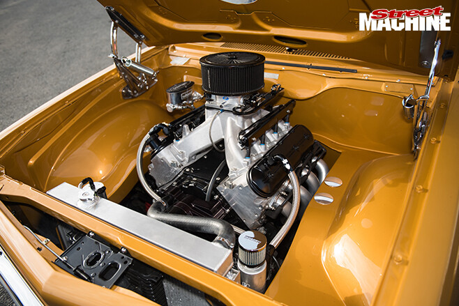 Performance car mania gold holden LX engine bay