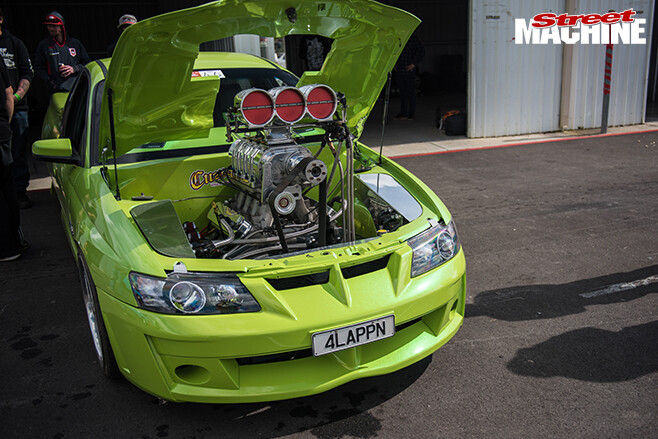 Performance car mania green Holden 383ci LS1 VZ Maloo engine bay