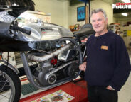 Pete Lodge with his ES2 Norton