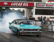 Blue Nova SS burnout