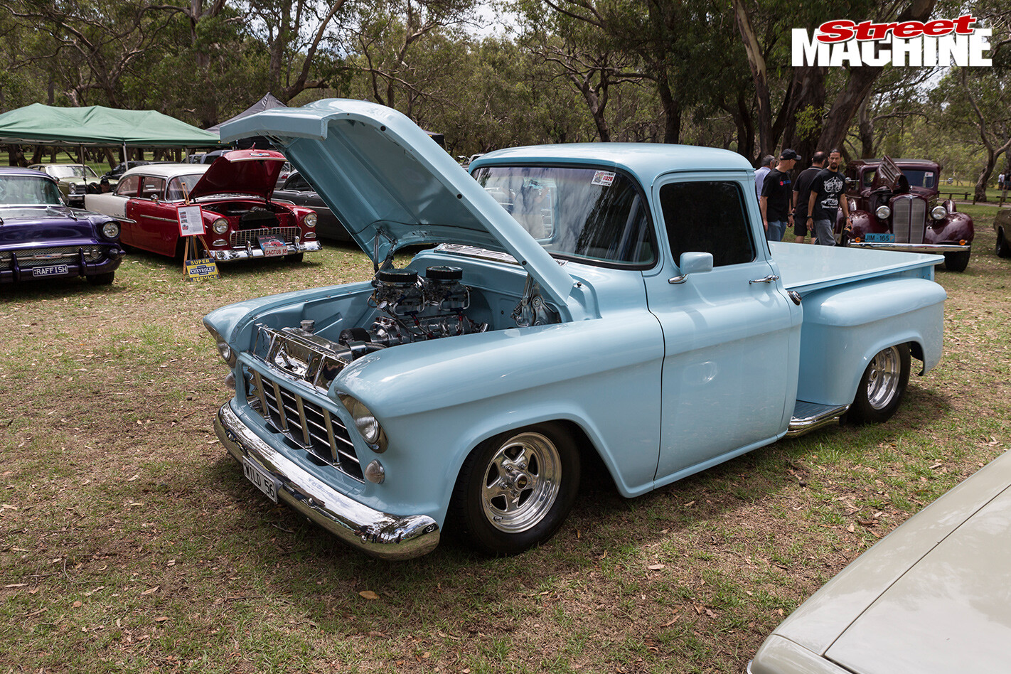 1956 Chevrolet pickup THE-FINAL-BIG-ALS-POKER-RUN-Caption -16-4924