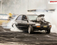 Mazda 121 burnout car