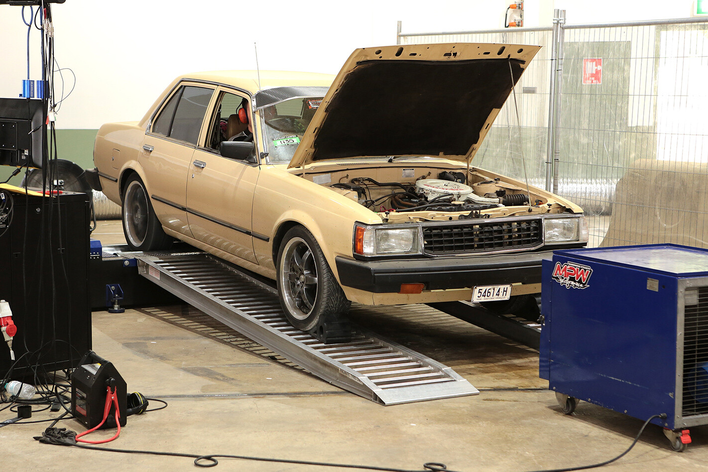 Toyota Corona on dyno