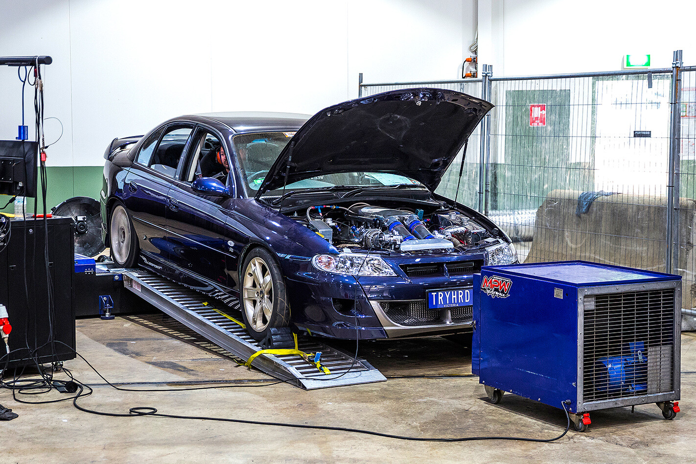 TRYHRD Commodore on dyno