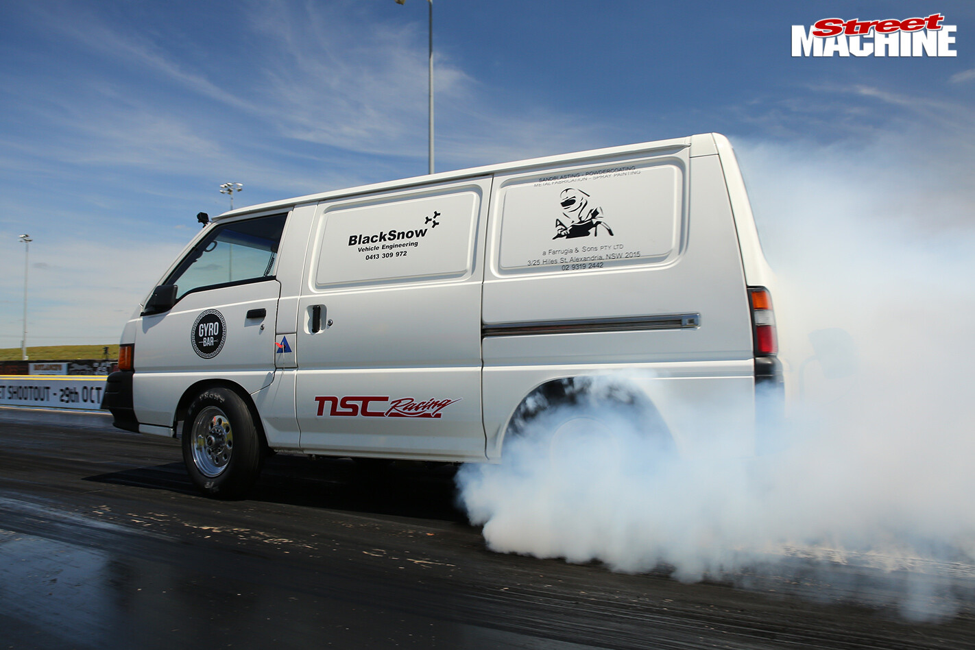 TURBO-LS-FORD-CAPRI-AND-TWIN-TURBO-LS-MITSUBISHI-EXPRESS-VAN-AT-DRAG-CHALLENGE-van -tyre