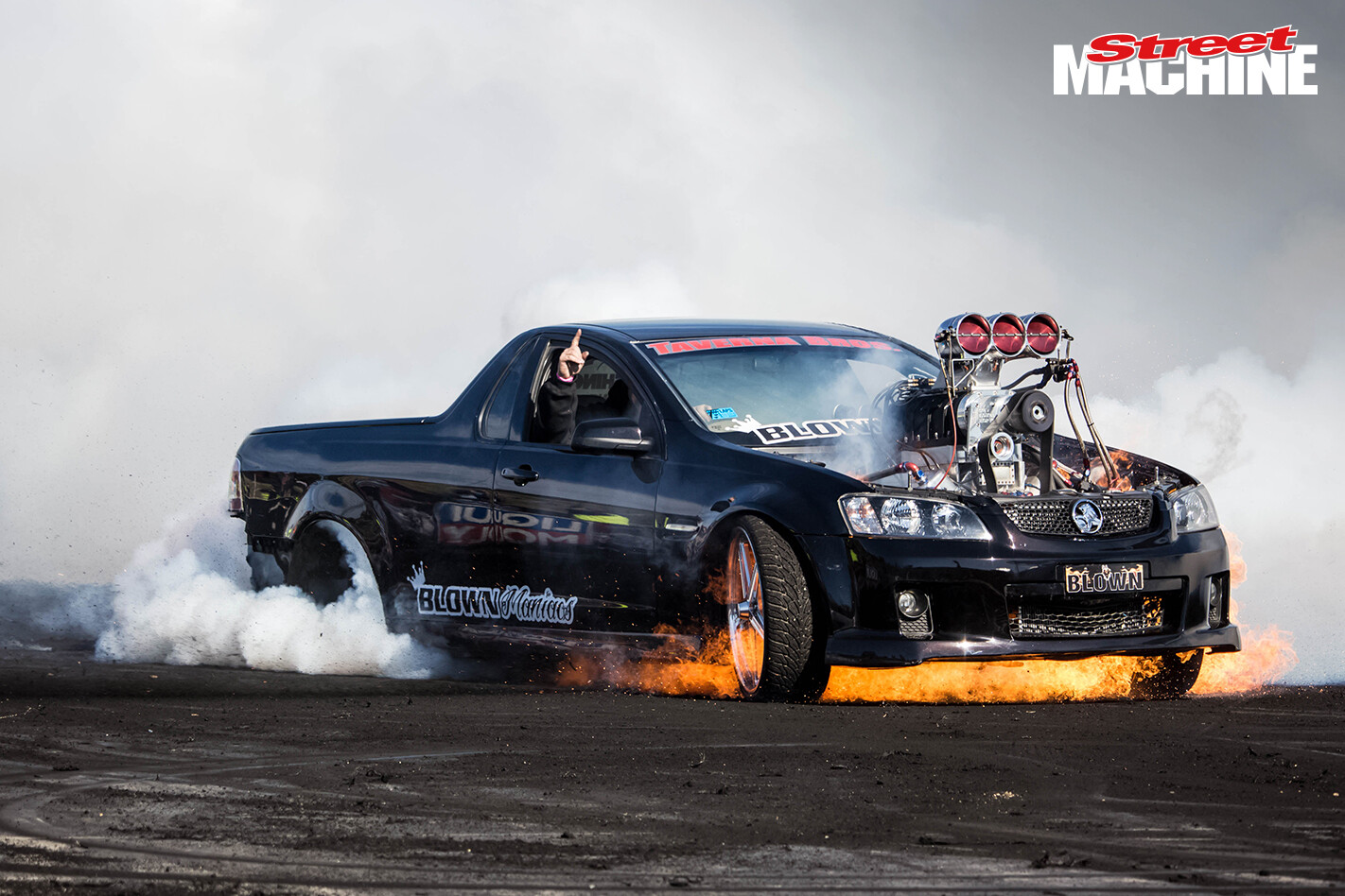 VE Commodore Burnout Blown