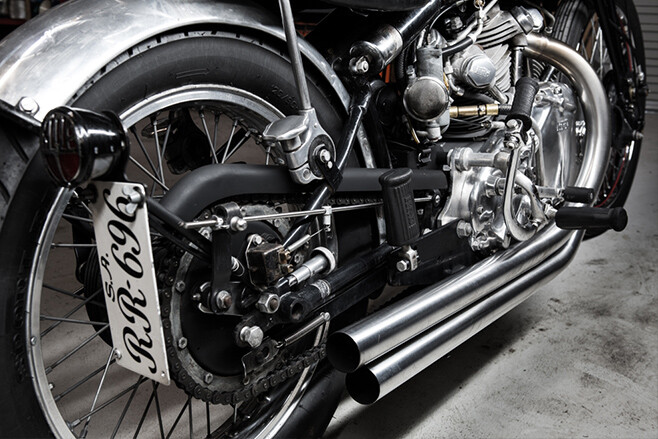 Vincent HRD Rapide exhausts