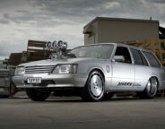 Street Machine Features Vinyl Wrap Commodore Front Angle 2