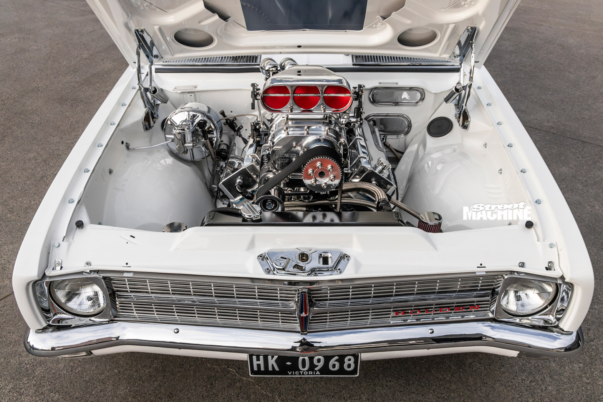 80s pro street-inspired blown big-block HK Monaro GTS