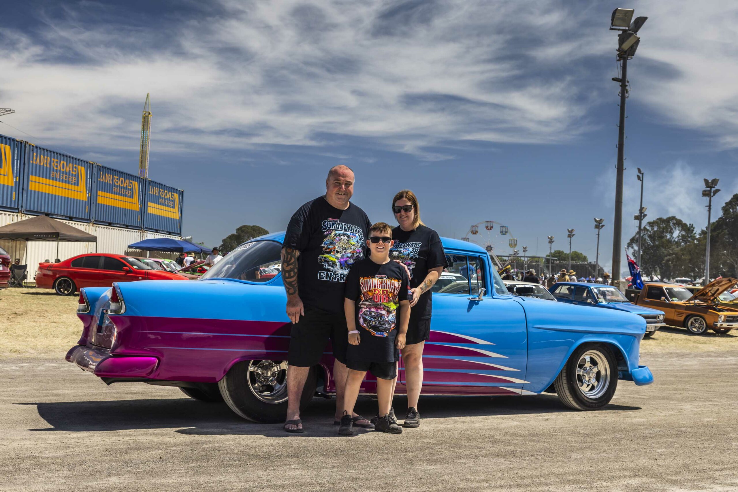 John Noyes with wife is Melissa and son Blake at Summernats 38