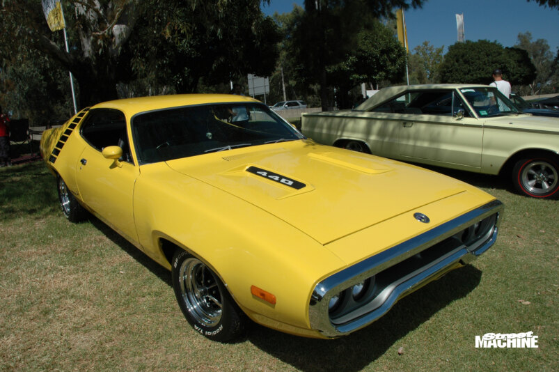 The 1971 Plymouth Road Runner marked the debut of the second generation body shell with a wrap around front bumper and wide hips. The Base engine was still the 383ci big block, but it could be optioned with the 340ci small block or 440ci and 426ci big blocks.